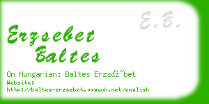 erzsebet baltes business card